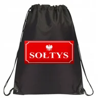 Torby szkolne - P209 PLECAK WOREK NA BUTY SOŁTYS DLA SOŁTYSA PREZENT JAKOSĆ CZARNY - miniaturka - grafika 1