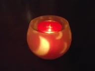 Świeczniki - Lampka TEALIGHT podgrzewacz świecznik KSIĘŻYC pomarańczowa - miniaturka - grafika 1