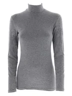 Koszulki i topy damskie - COTONELLA Koszulka w kolorze szarym - miniaturka - grafika 1