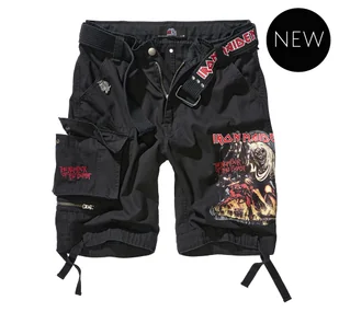 spodnie bojówki krótkie IRON MAIDEN SAVAGE SHORTS - THE NUMBER OF THE BEAST black-M - Spodnie męskie spodnie bojówki krótkie IRON MAIDEN SAVAGE SHORTS - THE NUMBER OF THE BEAST black-M - Spodnie męskie - miniaturka - grafika 1
