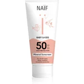Kremy dla dzieci - Naif Baby & Kids Mineral Sunscreen SPF 50 ochronny krem do opalania dla niemowląt i dzieci SPF 50 175 ml - miniaturka - grafika 1