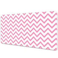 Podkładki na biurko - Podkładka na całe biurko Różowe zygzaki 100x50 cm - miniaturka - grafika 1