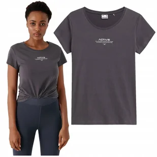 Koszulka damska 4F antracyt H4Z21 TSD020 22S-XS - Bluzki damskie - miniaturka - grafika 1