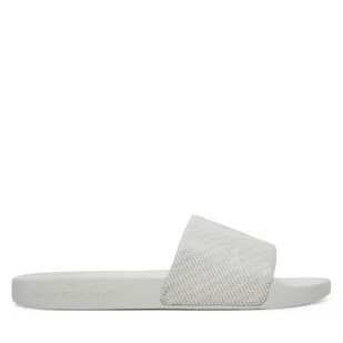 Klapki Calvin Klein Jeans Slide Aop Print YM0YM01269 Szary - Klapki i japonki męskie - miniaturka - grafika 1
