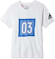 Koszulki dla chłopców - adidas adidas Koszulka chłopięca Little Boy Short Sleeve Graphic Tee T-Shirt biały biały (biały) S DW4099_S - miniaturka - grafika 1