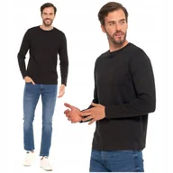 Koszulki męskie - KOSZULKA MĘSKA Na Długi Rękaw Longsleeve Gładka Klasyczna Prosta MORAJ M - miniaturka - grafika 1