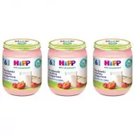 Desery dla dzieci - Hipp Truskawki i maliny z jogurtem po 6. miesiącu zestaw 3 x 160 g Bio - miniaturka - grafika 1