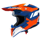 Kaski motocyklowe - Kask Cross Airoh Wraaap Vision (2026) Pomarańczowy/Niebieski PołyskXL - miniaturka - grafika 1