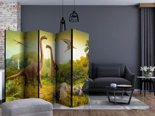 Parawan 5-częściowy - Dinozaury II [Room Dividers] (rozmiar 225x172) - Parawany - miniaturka - grafika 2