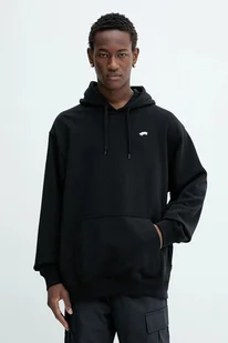 Vans bluza bawełniana męska kolor czarny z kapturem gładka VN000P58BLK1 - Bluzy męskie - miniaturka - grafika 1