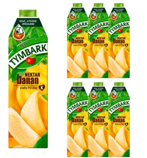 Tymbark Nektar banan 1 l x 6 sztuk - Soki i napoje niegazowane - miniaturka - grafika 1