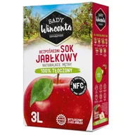 Soki i napoje niegazowane - Sady Wincenta Sady Wincenta Sok 100% jabłkowy naturalnie mętny tłoczony NFC 3 l - miniaturka - grafika 1