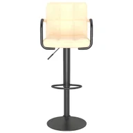 Taborety i hokery - vidaXL Lumarko Hoker, kremowy, obity aksamitem 334647 - miniaturka - grafika 1