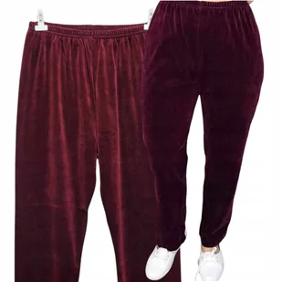 wino SPODNIE DRESOWE WELUR 50 52 POLSKIE PROSTA NOGAWKA BEZUCISKOWE 3xl - Dresy damskie - miniaturka - grafika 1