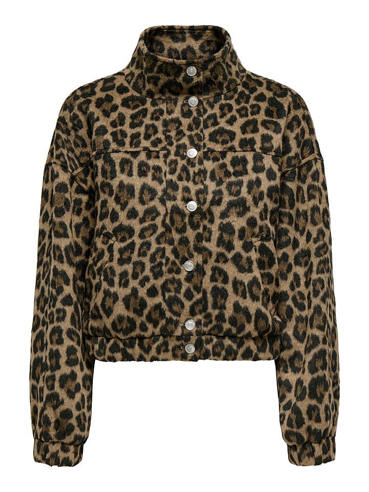 ONLY Kurtka polarowa w kolorze jasnobrązowo-czarnym