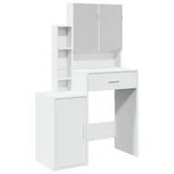 Toaletki - vidaXL Toaletka z szafką biała 80x35x132 cm - miniaturka - grafika 1