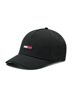Tommy Hilfiger Czapka z daszkiem Tju Flag Cap AU0AU00843 Czarny - Czapki damskie - miniaturka - grafika 1