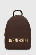 Plecaki - Love Moschino plecak damski kolor brązowy mały gładki - miniaturka - grafika 1