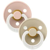 Smoczki uspokajające - BIBS 2 - Pack Blush Night & Vanilla Night l Smoczek Uspokajający Kauczuk Hevea - miniaturka - grafika 1