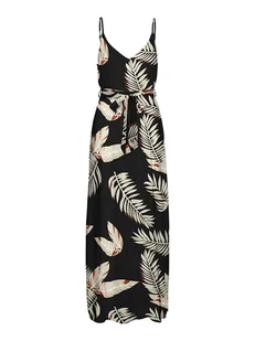 Vero Moda Sukienka w kolorze czarno-beżowym - Sukienki - miniaturka - grafika 1