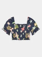 Bluzki damskie - Roxy Bluzka Sunday Night Sessions ERGKT03222 Granatowy Regular Fit - miniaturka - grafika 1