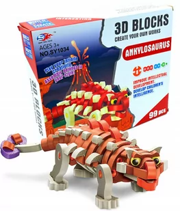 Klocki Piankowe Dinozaur Miękkie Puzzle 3D 98El - Klocki Klocki Piankowe Dinozaur Miękkie Puzzle 3D 98El - Klocki - miniaturka - grafika 1