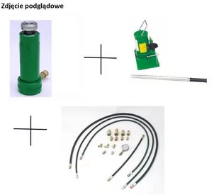 Siłownik hydrauliczny (wysokość podnoszenia min/max: 275/502mm, udźwig: 20T) + do wyboru: pompa hydrauliczna, przewód wysokociśnieniowy, szybkozłącze 1/4’’, manometr 62781599 - Akcesoria hydrauliczne - miniaturka - grafika 1