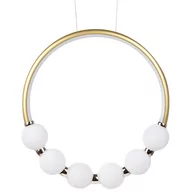 Lampy sufitowe - Lampa wisząca LED metalowa złota FANE - miniaturka - grafika 1