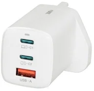 Zasilacze do laptopów - Ładowarka sieciowa GaN iBOX C-65 PD65W, USB-C, kabel USB-C wtyczka UK White ILUC65WUK - miniaturka - grafika 1