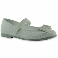 Buty dla dziewczynek - Balerinki dziewczęce srebrne Kornecki 06802 - miniaturka - grafika 1