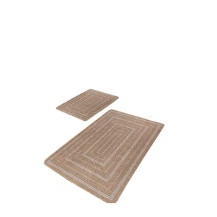 Brązowe dywaniki łazienkowe zestaw 2 szt. 60x100 cm – Mila Home - Dywaniki łazienkowe - miniaturka - grafika 1