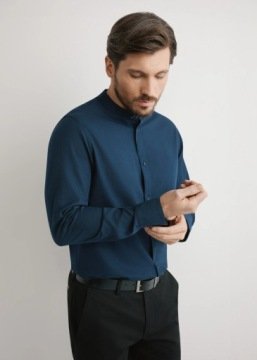 Ochnik Granatowa bawełniana koszula męska KOSMT-0326-7E(W26) 2XL