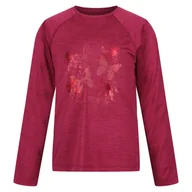 Odzież sportowa dziecięca - T-shirt Dziecięca Motyle Melanżowy Z Długim Rękawem Burnlee - miniaturka - grafika 1