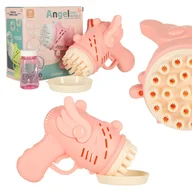 Bańki mydlane - Pistolet do Baniek Mydlanych Generator Maszyna na Bańki z Płynem Różowa - miniaturka - grafika 1