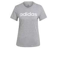 Koszulki i topy damskie - adidas Damska koszulka W Lin, wielokolorowa (Brgrin/biały), L, wielokolorowy (Brgrin/biały), L - miniaturka - grafika 1