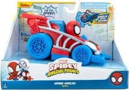 Spidey and his Amazing Friends Spidey and his Amazing Friends SNF0015 parciana Wheelie Pull Back pojazd zbudowany super bohaterowie zabawki z twoimi przyjaznymi sąsiedztwem piidees, czerwony i niebieski SNF0015 - Samochody i pojazdy dla dzieci - miniaturka - grafika 1