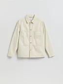 Koszule męskie - Reserved - Jeansowa koszula comfort fit - złamana biel - miniaturka - grafika 1