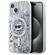 Etui i futerały do telefonów - Karl Lagerfeld Liquid Glitter Choupette Head MagSafe - Etui iPhone 15 Plus / 14 Plus (przezroczysty) - miniaturka - grafika 1