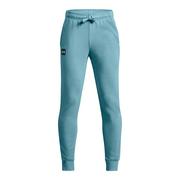 Spodnie i spodenki dla chłopców - Chłopięce spodnie treningowe UNDER ARMOUR RIVAL FLEECE JOGGERS - niebieskie - miniaturka - grafika 1
