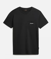 Koszulki męskie - t-shirt uomo napapijri s-morgex np0a4gbp0021 041 black - miniaturka - grafika 1