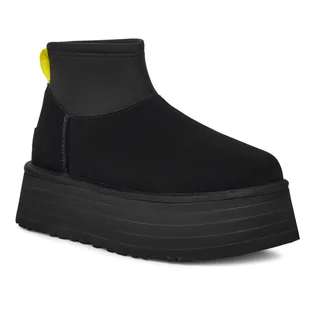 UGG Botki Śniegowce W Classic Mini Dipper Black-39 - Botki damskie - miniaturka - grafika 1