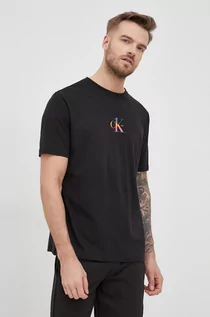 Koszulki i topy damskie - Calvin Klein t-shirt bawełniany kolor czarny z nadrukiem - grafika 1