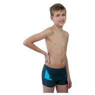 Spodenki damskie - Szorty chłopięce grafit-turkus rozmiar 152 - miniaturka - grafika 1