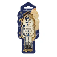 Formy do ciast - Złota foremka do ciastek i jej drewniana wytłaczarka - Dziadek do orzechów - miniaturka - grafika 1