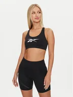 Koszulki i topy damskie - Reebok Top Train BL Bra 100075674 Czarny Slim Fit - miniaturka - grafika 1