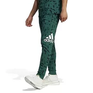 Spodenki męskie - adidas Męskie spodnie Essentials ze zwężanym mankietem z logo na całej długości (1/1), Zielony (Collegiate Green), XL - miniaturka - grafika 1