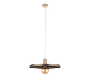 Żyrandol na lince SILA 1xE27/15W/230V śr. 40 cm brązowy/beżowy - Lampy sufitowe - miniaturka - grafika 1