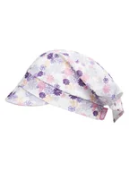 Czapki damskie - Czapka z chustką i daszkiem biała w kwiaty Döll r.49 - miniaturka - grafika 1