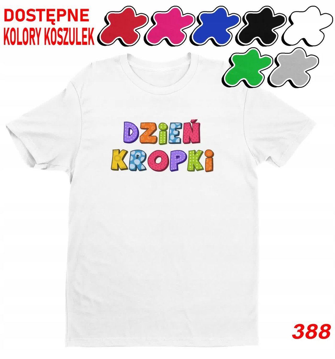 Dziecięca Koszulka Z Nadrukiem Kropki Duży Wybór -L 146-152