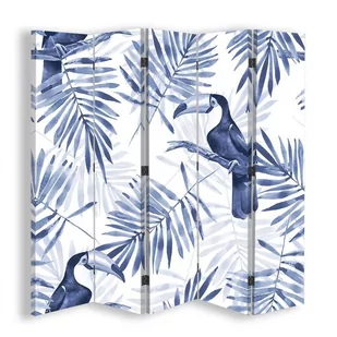 Parawan pokojowy FEEBY, Niebieskie Tukany, Obrotowy 180x170cm 5-częściowy - Parawany Parawan pokojowy FEEBY, Niebieskie Tukany, Obrotowy 180x170cm 5-częściowy - Parawany - miniaturka - grafika 1